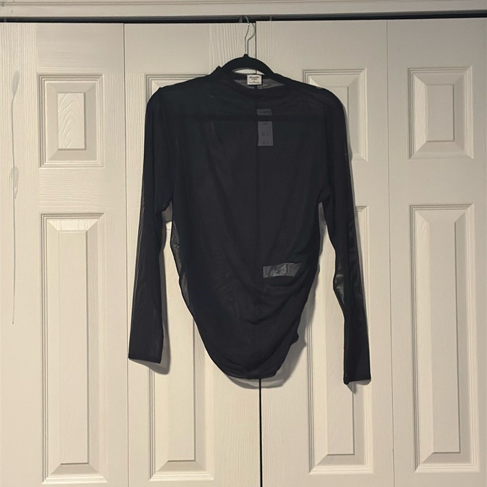 A&F Paloma Long-Sleeve Mesh Top